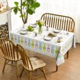 thumbnail image 2 of Easter Tablecloth 60×84 Inch Rectangular, Spring Carrots Bunny Colorful Washable Table Cover for Party Picnic Dinner Decor, 2 of 6