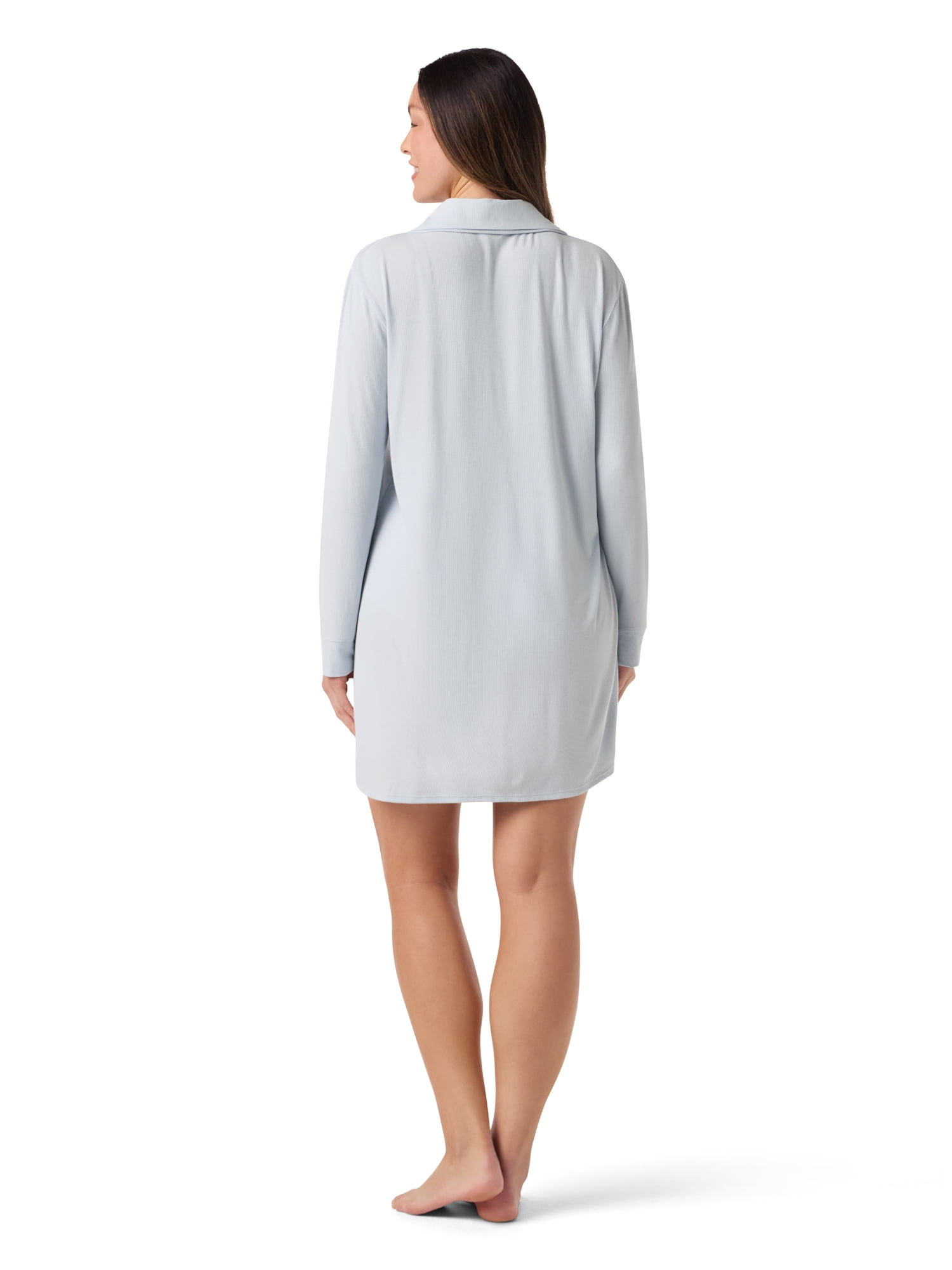 Ingrid & Isabel For Every Belly Women's Maternity Rib Button Down Sleepshirt, Sizes S-XXXL