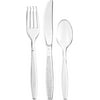 Comfy Package [720 Combo Box] Clear Heavyweight Plastic Kitchen Cutlery Set, Disposable, Party