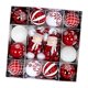 thumbnail image 2 of 44 piezas de bolas navideñas, adornos, bolas navideñas, adornos colgantes para hacer uno mismo. Muñeco de nieve rojo y blanco, 2 of 9