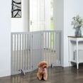 thumbnail image 4 of Unipaws Freestanding Pet Gate Wooden Dog Gate 2PCS Support Feet 20"wx24"h, 4 panels, 4 of 5