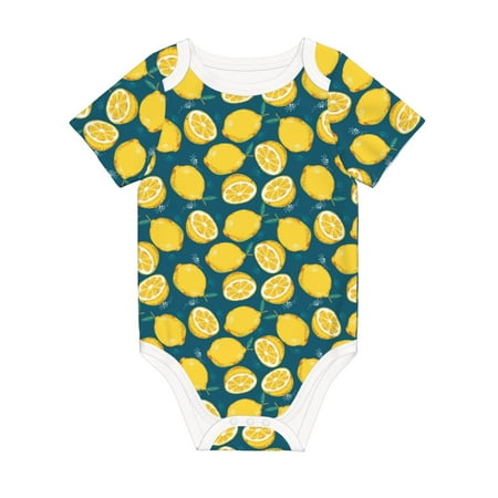 

Coaee Lemon for Soft Cotton Baby Short-Sleeve Bodysuit Baby Girls Boys Bodysuit Romper