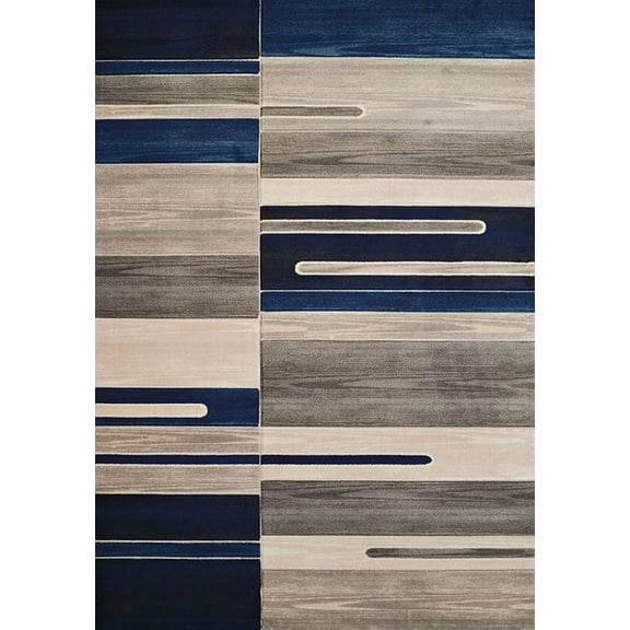 United Weavers Contours Area Rug 702 33561 Docker Denim Shaded Blocks 1' 10" x 3' Rectangle