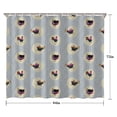 thumbnail image 5 of Gray Chicken Circle Pattern Shower Curtain 84"x72" ,Bathroom Decorative Shower Curtains Set with 12 Hooks,Modern Waterproof Washable Shower Curtain, 5 of 6