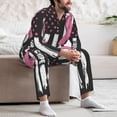thumbnail image 7 of Picia Ribbon Breast Cancer Awareness Pattern Men’s Long-Sleeve Sleepwear Set - Soft 2-Piece Loungewear with Pockets, Comfy PJs for Relaxing Nights-Large, 7 of 7