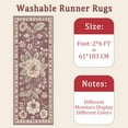 thumbnail image 6 of 2x6 FT Kitchen Runner Rugs Non Skid Washable, Faux Wool Rug Runners for Hallways Bathroom Carpet Runner, Soft Indoor Modern Floor Rug for Entryway Laundry Room, 6 of 11