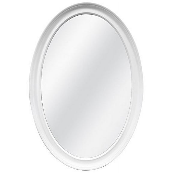 MCS 21x31 Large Wall Mirror, Classic White Oval Mirror, Vertical & Horizontal Wall Hanging Mirror for Bathroom, Bedroom & Livingroom