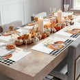 thumbnail image 3 of Fall Placemats Set of 6 Farm Harvest Pumpkin Place Mats Thanksgiving Placemat Black Buffalo Plaid Table Mats for Dining Kitchen Table Holiday Dinner Party Home Fall Decorations 13x19 Inch, 3 of 8
