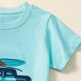 thumbnail image 7 of CAICJ98 Toddler Boy Clothes 2T 3T 4T 5T Kids 2-12 Years Boys Short Sleeve T Shirt Tops + Solid Color/Print Drawstring Shorts Set Cute Toddler Boy Outfits (Sky Blue,4-5 Years), 7 of 7