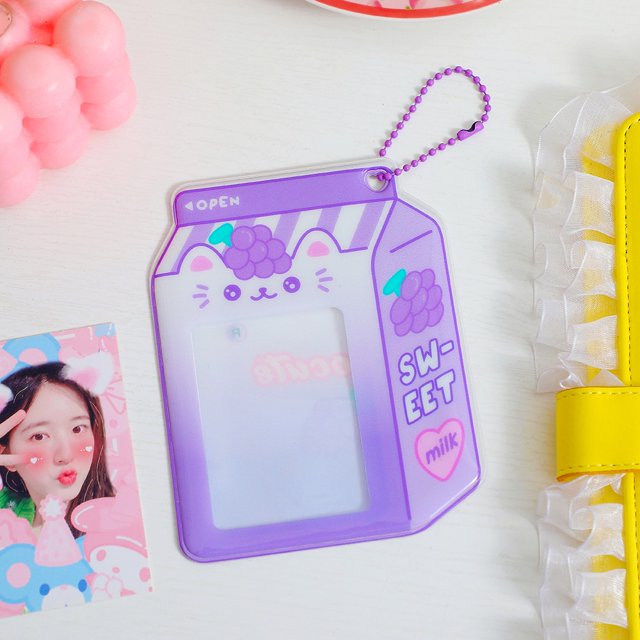 Caja De Leche De Animales De Dibujos Animados Coreano Titular De La Tarjeta Chase Pequeño De Estudiante De Autobús Estuche De Almacenamiento