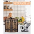 thumbnail image 4 of Rustic Wooden Door Stand Mixer Dust Cover with Storage Pocket & Handles,Brown Black Farmhouse Country Vintage Fits All Tilt Head & Bowl Lift Kitchen Appliance Cover Organizer Accessories,6-8 Quart, 4 of 6