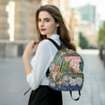 thumbnail image 6 of FORMRS Mini Backpack Purse for Women Quilted Travel Daypack Casual Shoulder Bag, Floral Vase, 6 of 7