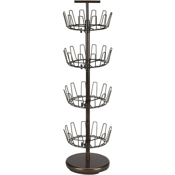 Household Essentials 4Tier Revolving Shoe Tree, Antique