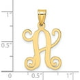 thumbnail image 4 of Ss/Gold Plated Sterling Silver Gold-Plated Letter A Initial Pendant Made In United States xna518gp/a, 4 of 5