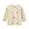 thumbnail image 3 of YOUYEDIAN 2026 Easter Girls 3/4 Length Sleeve Shirts Kids Festival Cute Bunny Print Cotton Tees Tops Holiday Casual Funny Clothes (Beige, 9-10 Years), 3 of 4