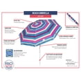 thumbnail image 3 of 1 New Rio Brands 7' UPF 50+ Beach Umbrella with Integrated Sand Anchor, Multicolor, 3 of 10