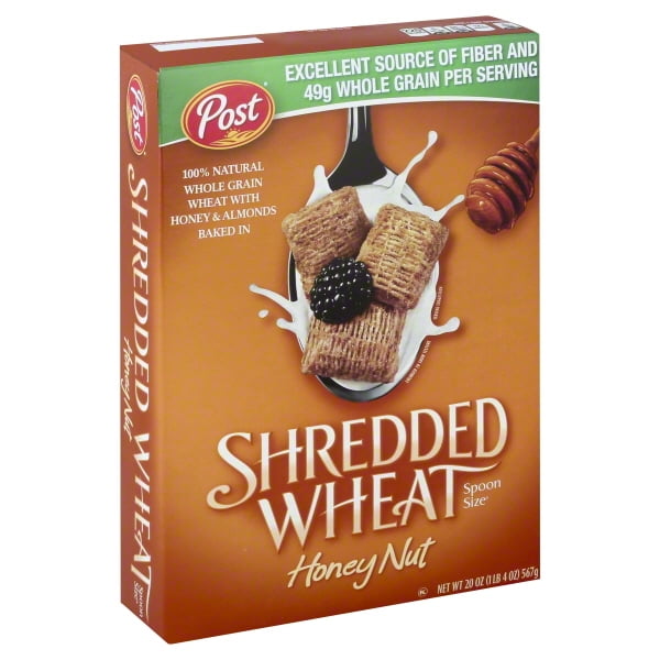 Post® Shredded Wheat Spoon Size® Honey Nut Cereal 20 oz. Box