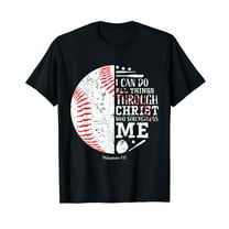 Baseball Gifts Teen Boys Men Kids Christian Religious Verse T-Shirt