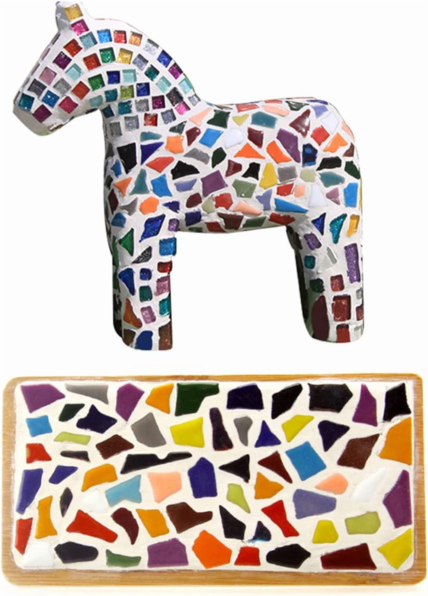 200 Pieces Ceramic Mosaic Tiles – 0.4x0.4", for Crafts, Mosaic Projects, Color Mix, Available in 8 Color Options (Purple, Full Color, Coffee, Red/Orange, Green, Blue, Black/White/Gray, Treasure Blue)