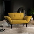 thumbnail image 3 of 49'' Flared Arms Modern Comfortable Loveseat With Removable Cushions Yellow, 3 of 5
