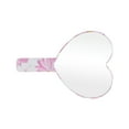 thumbnail image 1 of 1 Pc Espejo Cosmético en Forma de Corazón para Mujeres para Salón de Belleza Viaje Rosa Blanco Espejo de Plástico de Aluminio, 1 of 3