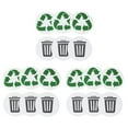 thumbnail image 2 of Pegatinas para cubo de basura BuyWeek 18 unidades etiquetas ambientales reciclables suministros para mejoras del hogar etiquetas para basura, 2 of 12