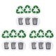 thumbnail image 2 of Etiqueta adhesiva para basura NikouMX Etiqueta ambiental reciclable 18 piezas, 2 of 8