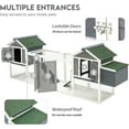 thumbnail image 2 of Large Wooden Chicken Coop With Garden Bed, Outdoor Hens House With Ramps And Nesting Boxes Removable Trays For Garden Backyard, 123" X 27.5" X 42.5", Natural Wood, 2 of 4
