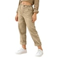 thumbnail image 5 of Girls Capri Pants Summer Trendy Linen Cropped Trouser with Pockets Beach Casual Cruise Fashion Capris Clothes, 5 of 7