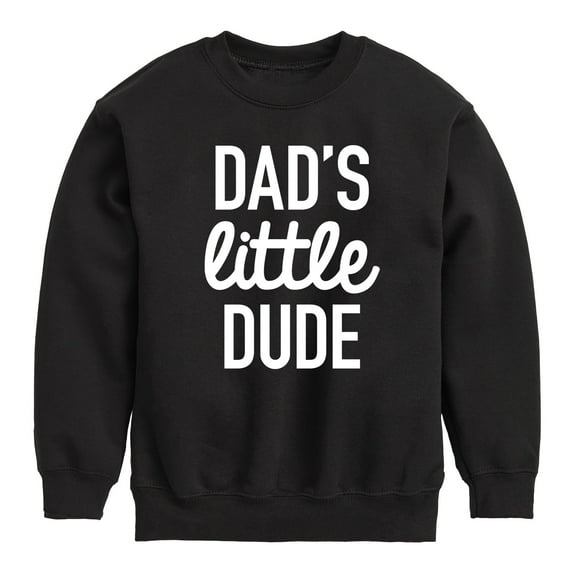 Instant Message - Dad Set Little Dude - Toddler & Youth Crewneck Fleece Sweatshirt