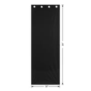 Mainstays Black Solid Blackout Grommet Curtain Panel Pair, Set of 2, 30 W x 84 L