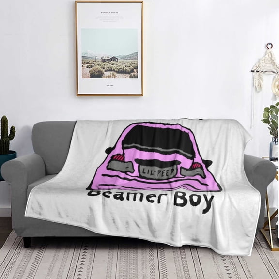 Lil Peep Flannel Blanket Funny Ultra-Soft Micro Warm Throw Blanket Fleece Blanket Interesting Gift 60"X50"