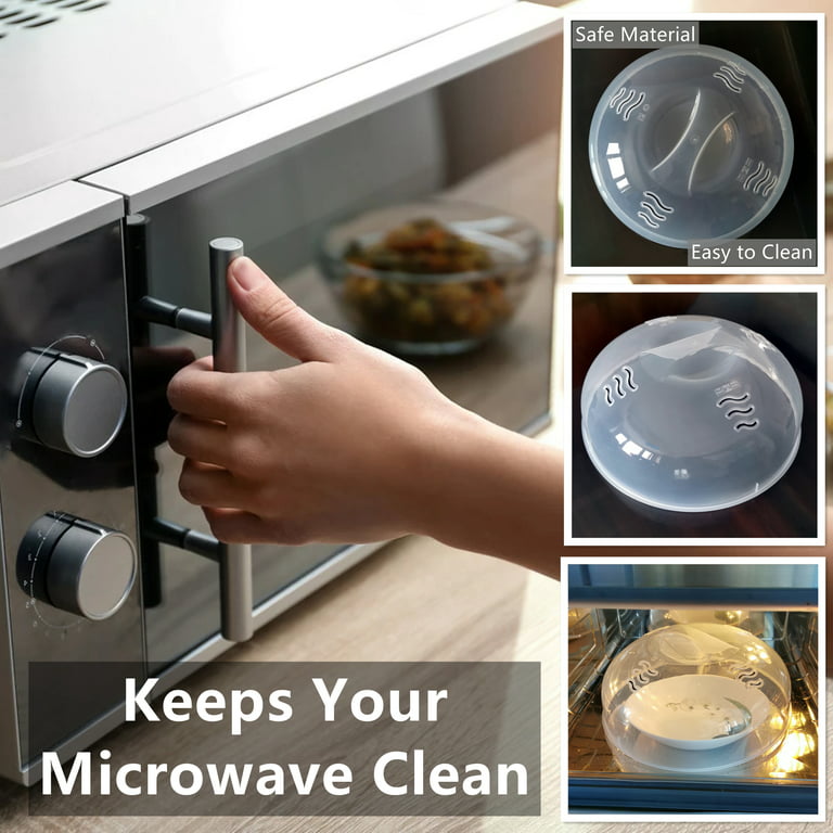 Microwave Splatter Cover, Microwave Cover for Food, Microwave Plate Cover  Guard Lid with Steam Vents Keeps Microwave Oven Clean, 11.5 Inch BPA Free 