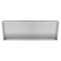 12-in x 36-in Ultra-thin Frame Recessed Stainless Steel Shower Niche Brushed Stainless Steel