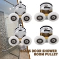 thumbnail image 4 of 4 Pcs Rouleaux de Porte de Douche Double en Alliage de Zinc Roues 23mm Outil de Maison, 4 of 8