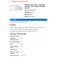 thumbnail image 2 of Right Door Mirror Glass - Compatible with 2020 - 2023 Chevy Silverado 2500 HD 2021 2022, 2 of 2