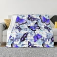 thumbnail image 1 of Fotbe Butterflies Manta de Franela con Estampado, Manta Ultrasuave para Cama, Sofá, Auto, Hipoalergénica y Antibolitas-40"x30", 1 of 6