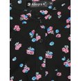thumbnail image 4 of Vestido Sin Mangas Allegra K Estampado Negro Floral Con Cinturón XS, 4 of 7