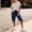 Dark Blue, variant on Only Moment Women's Bermuda Long Shorts with Pockets High Waist Loose Sweatpants Casual Lounge Yoga Workout Palazzo Beige,L