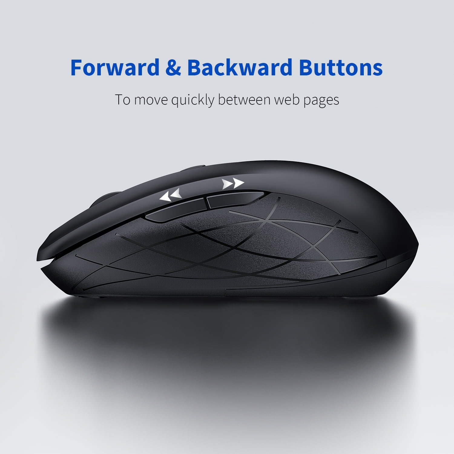 BT1+BT2+2.4G 3 Adjustable DPI Levels Bluetooth Mouse Vssoplor Wireless Mouse Multi-Device Mouse 6 Buttons Portable Mouse Compatible for Windows//Mac OS/Android-Black 