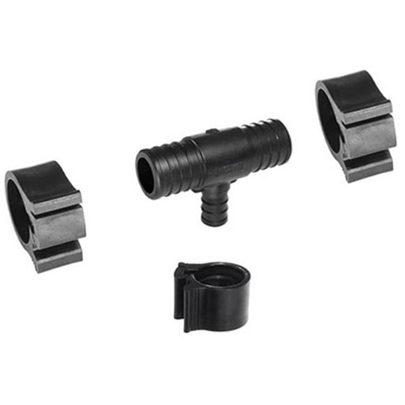 Flair-It Central 224672 1 x 1 x 0.5 in. Reducing Tee, Black