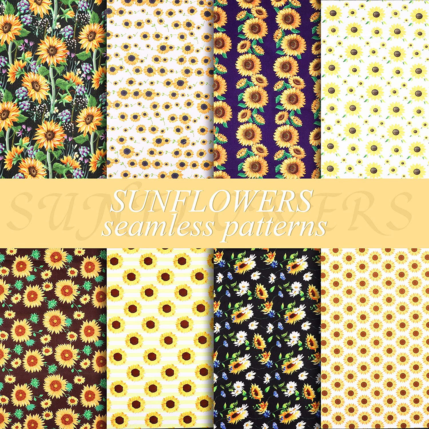 Celestial Sunflower Printed Fabric