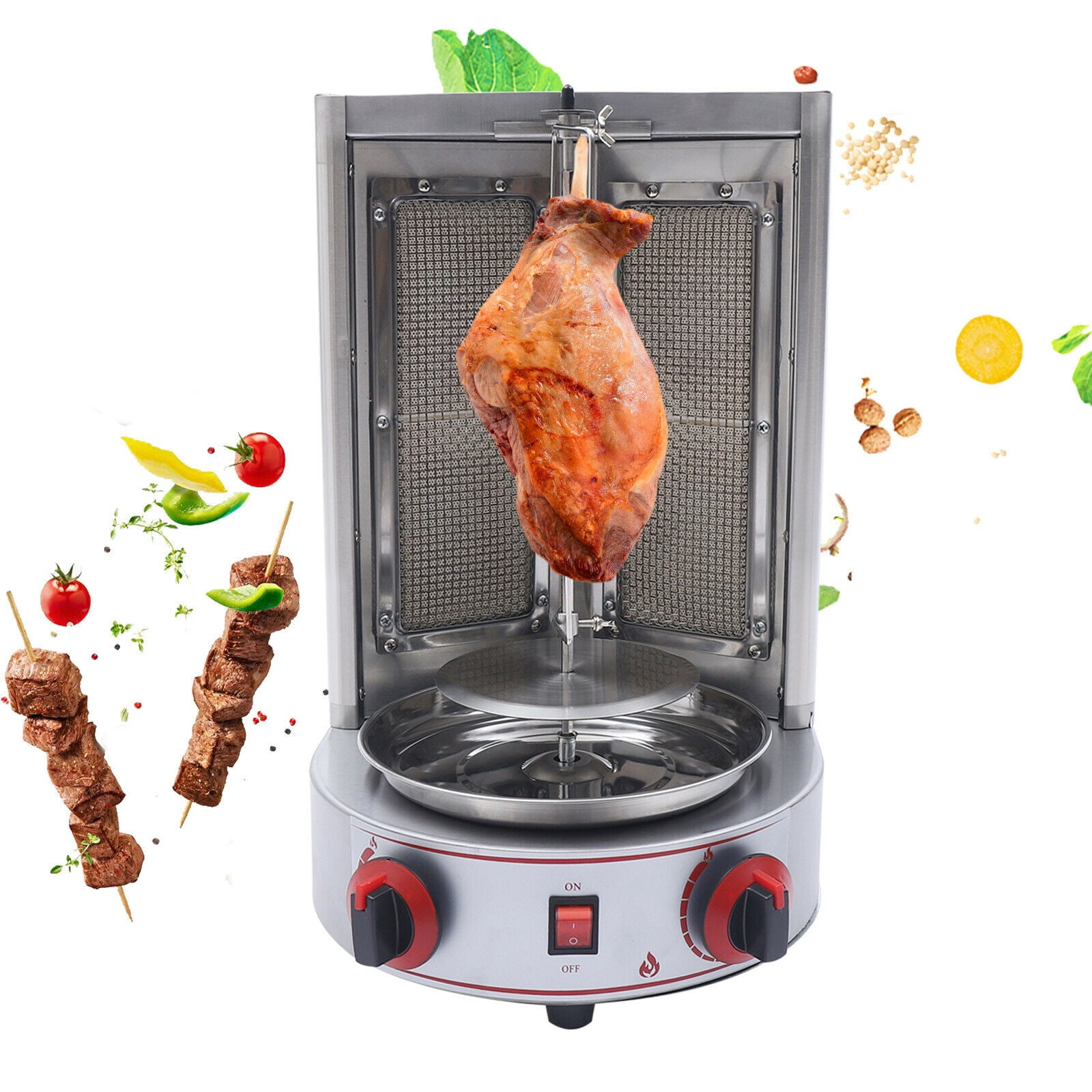 Commercial Gas grill Meat Machine Vertical Rotisserie Grill Oven Barbecue 