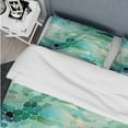 thumbnail image 4 of DESIGN ART Designart "Seaglass Mosaic Emerald Coastal Pattern II" Green Modern - Bedding Set With Shams Queen, 4 of 5