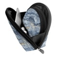 thumbnail image 4 of Portable Bags Clutch Pouch Zipper Smooth Built-In Compartment For Travel Vacation Business Camping Steelblue Marble_4, 4 of 7