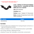 thumbnail image 2 of Lower - Radiator To Thermostat Radiator Coolant Hose Kit - Compatible with 2006 BMW 325i 3.0L 6-Cylinder, 2 of 2