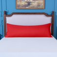 thumbnail image 4 of [Pillowcase]-Ultra Soft Microfiber Body Pillowcase, Cozy Machine Washable long Pillow Cover, Red, 1 Count, Pillow not included, 4 of 5