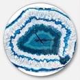 thumbnail image 1 of Designart 'Blue Agate Crystal ' Modern wall clock, 1 of 6