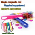 thumbnail image 2 of Hoja Circular magnética de Color plástico, 100 Uds., ciencia física, juego de experimentos magnéticos, material didáctico de aprendizaje de Color Montessori, 2 of 4