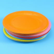 SKISUNO Pink Round Paper Plates 50Pcs For Wedding Party